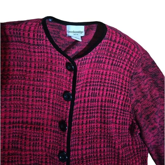 Women's BRECKENRIDGE Petite Button Down Cardigan Sweater Size PL - Picture 5 of 5